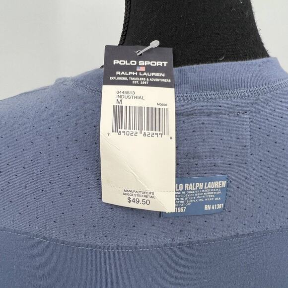 Vintage 90's Polo Sport Ralph Lauren Short Sleeve Cotton Blend Zip Pocket Shirt - Picture 4 of 6